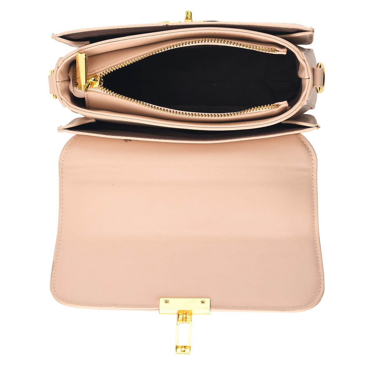 Designer Inspired Embroidered Floral Top-Handle Satchel with Adjustable Crossbody Strap - Nude V32604003 5