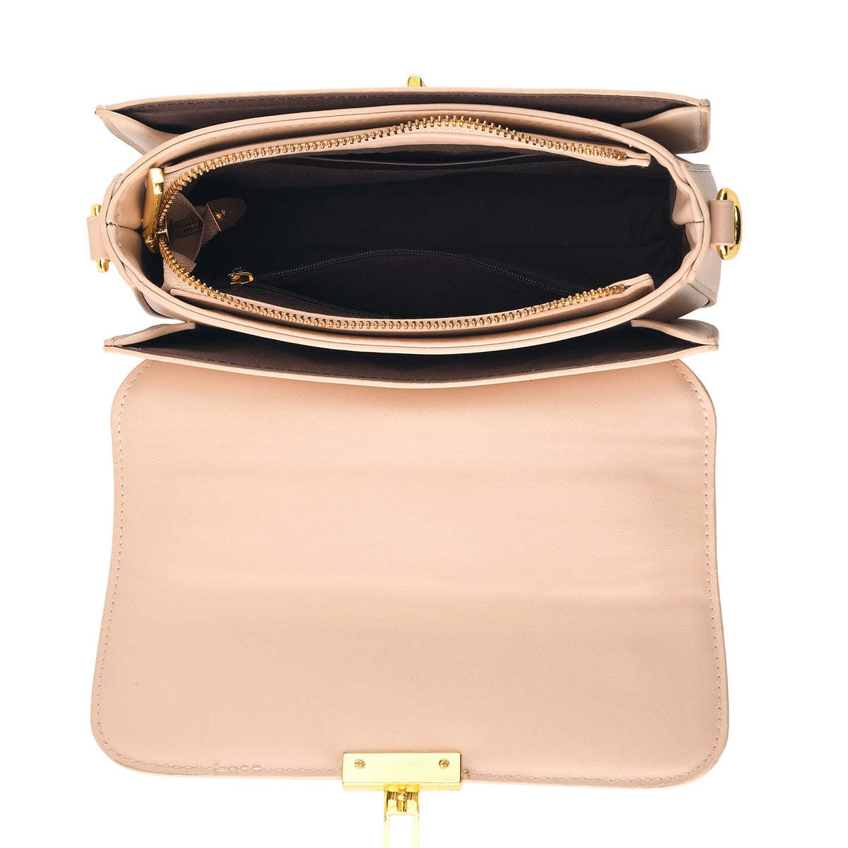 Designer Inspired Embroidered Floral Top-Handle Satchel with Adjustable Crossbody Strap - Peach V32604716 5