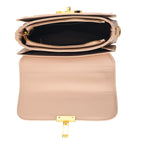 Designer Inspired Embroidered Floral Top-Handle Satchel with Adjustable Crossbody Strap - Nude & Silver_8502070_4