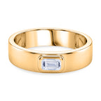 Luxuriant SI-G/H Lab Grown Diamond Band Ring in 18K Vermeil Yellow Gold Plated Sterling Silver_8502072