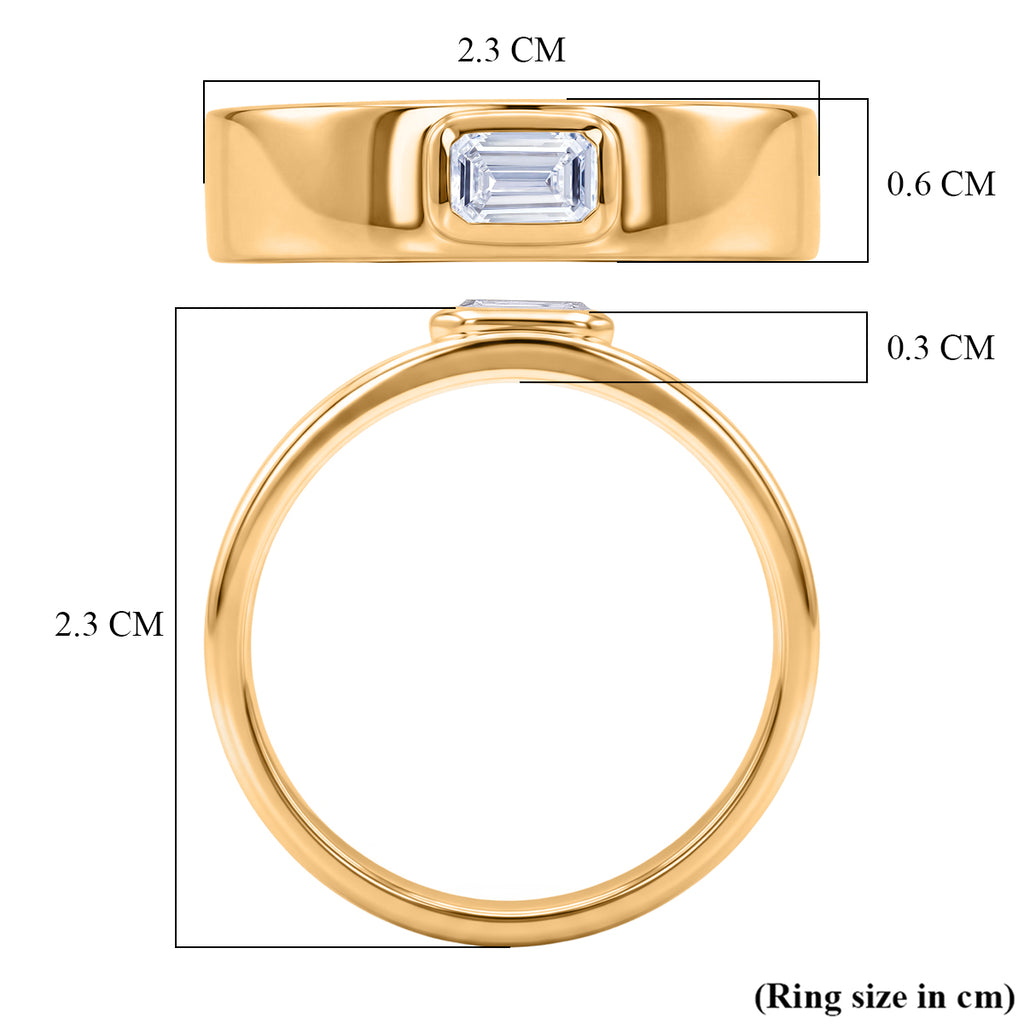 Luxuriant SI-G/H Lab Grown Diamond Band Ring in 18K Vermeil Yellow Gold Plated Sterling Silver_8502072_5