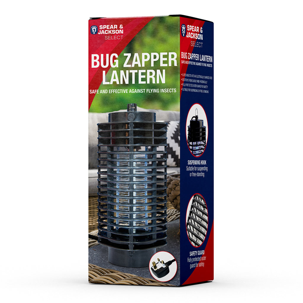 Spear & Jackson UV Lantern Poison Free & Insect Killer Bug Zapper, UV Light Lamp, Kills Flies, Midges and Mosquitoes_8502234