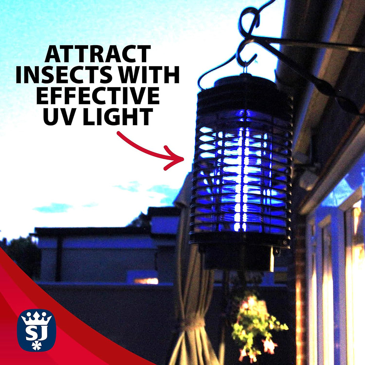 Spear &amp; Jackson UV Lantern Poison Free &amp; Insect Killer Bug Zapper, UV Light Lamp, Kills Flies, Midges and Mosquitoes V32668361 3
