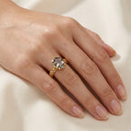 14K Yellow Gold AAAA Turkizite Mirage Solitaire Ring 3.00 Ct._8502241_1