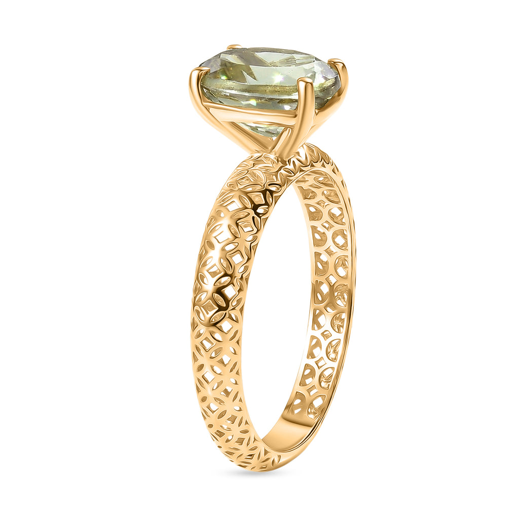 14K Yellow Gold AAAA Turkizite Mirage Solitaire Ring 3.00 Ct._8502241_3