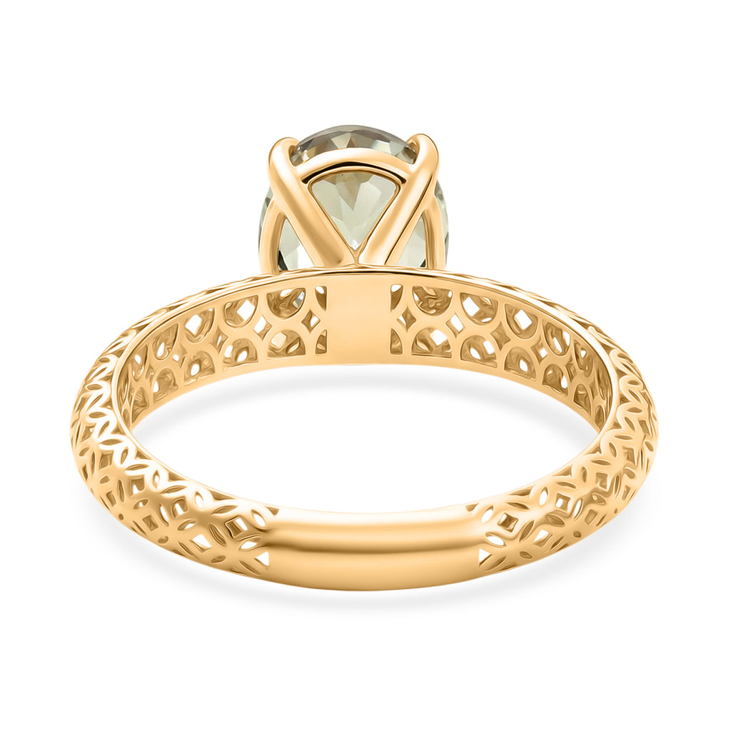 14K Yellow Gold AAAA Turkizite Mirage Solitaire Ring 3.00 Ct._8502241_4