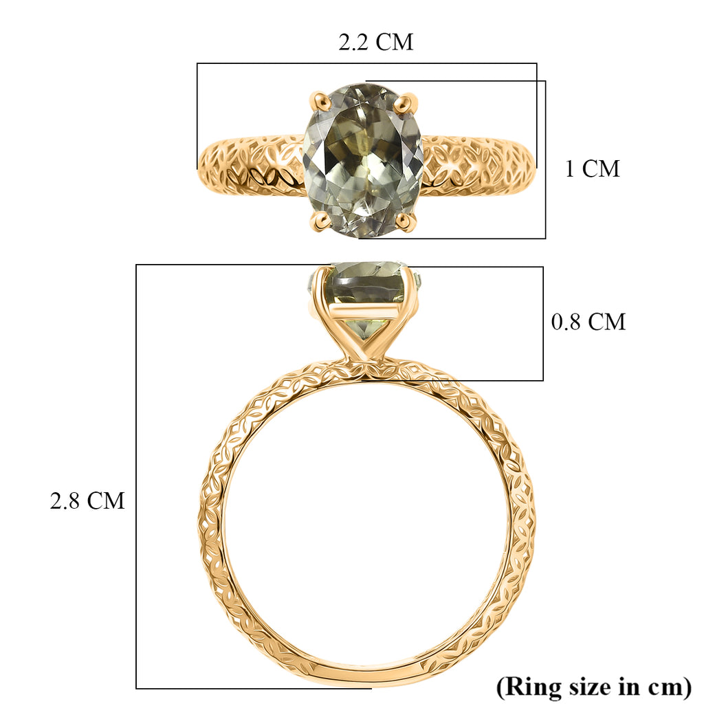 14K Yellow Gold AAAA Turkizite Mirage Solitaire Ring 3.00 Ct._8502241_6