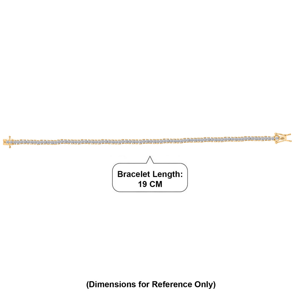 NY Close Out- Luxuriant Lab Grown Diamond SI/GH Tennis Bracelet (Size - 7.5) in 18K Vermeil Yellow Gold Plated Sterling Silver 4.00 Ct_8502357_4