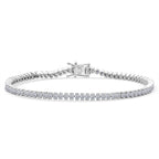 NY Close Out-Luxuriant Lab Grown Diamond SI/GH Tennis Bracelet (Size - 7.5) in Rhodium Overlay Sterling Silver 4.00 Ct_8502358