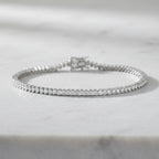 NY Close Out-Luxuriant Lab Grown Diamond SI/GH Tennis Bracelet (Size - 7.5) in Rhodium Overlay Sterling Silver 4.00 Ct_8502358_2