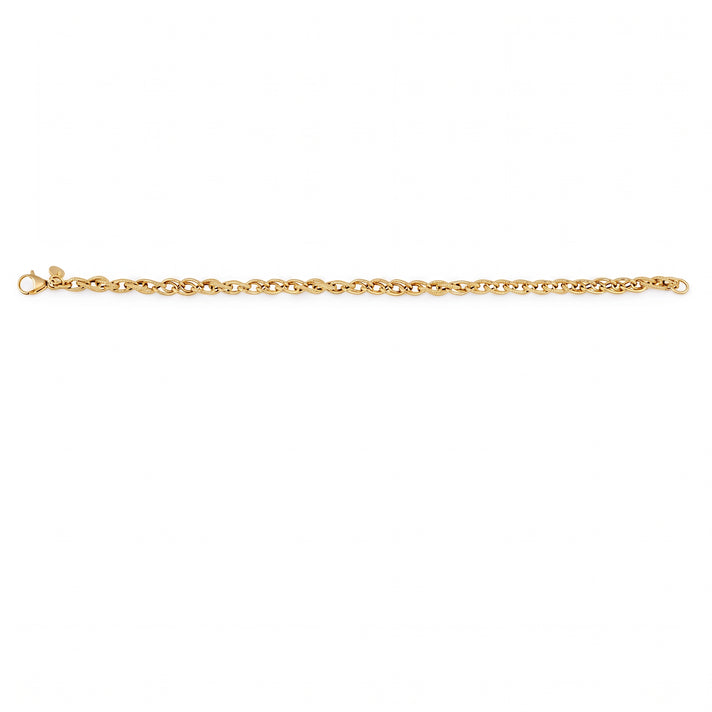 Maestro Collection - 9K Yellow Gold 4.5MM Godronato Eye Chain Bracelet with Lobster Clasp 7.5 Inch 8502436 1