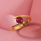 D'Joy African Ruby Solitaire Bypass Ring in Yellow Gold Plated Sterling Silver 1.25 Ct._8502485_1
