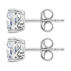 Luxuriant - 9K White Gold SGL Certified Lab Grown Diamond (VS/E-F) Solitaire Stud Push Post Earring 2.07 Ct._8502592_3