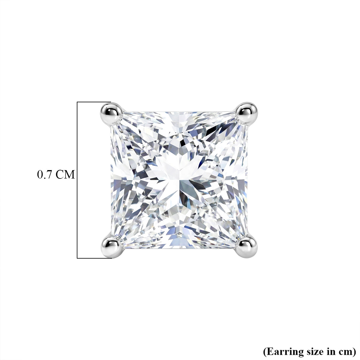LUXURIANT 2 Ct. Lab Grown Diamond Solitaire Stud Push Post Earring in 9K White Gold SGL Certified (VS-E-F) 8502592 5