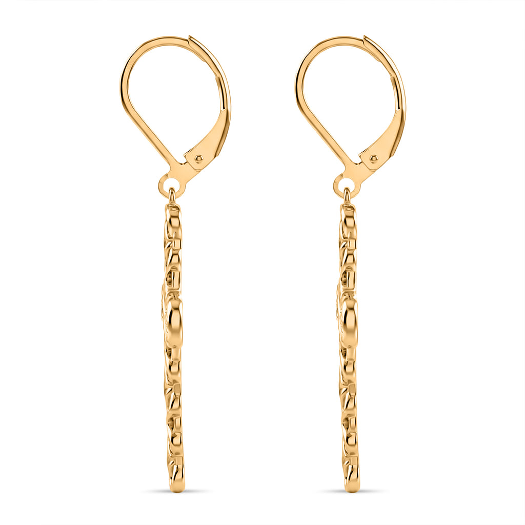 EverTrue Bronzella Collection - Byzantine Link Cross Earring with Lever Back in 18K Gold Plating_8502647_3
