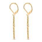 EverTrue Bronzella Collection - Byzantine Link Cross Earring with Lever Back in 18K Gold Plating_8502647_3