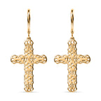 EverTrue Bronzella Collection - Byzantine Link Cross Earring with Lever Back in 18K Gold Plating_8502647_4