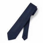 Swarovski Mens 100% Wool Tie with Clip (150 x 7cm) - Dark Navy_8502772
