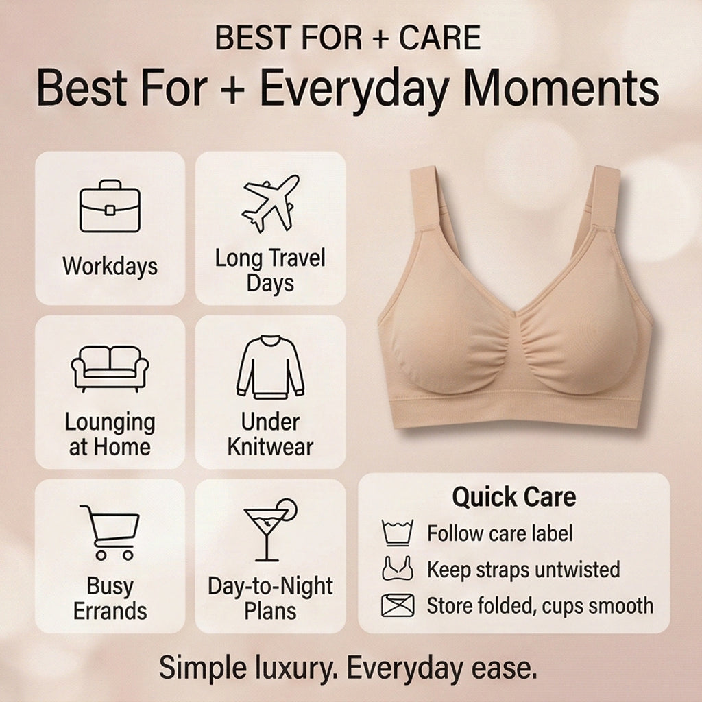 Comfortisse Set of 3 Uplift Padded Bra (Size - L, 36-38) - Black, Beige &amp; White V32592249 6