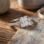 D'Joy - GRA Certified (D-VVS1) Moissanite Ring in Rhodium Overlay Sterling Silver 2.10 Ct._8503032_2