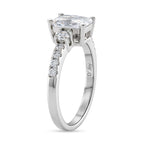 D'Joy - GRA Certified (D-VVS1) Moissanite Ring in Rhodium Overlay Sterling Silver 2.10 Ct._8503032_3