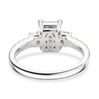 D'Joy - GRA Certified (D-VVS1) Moissanite Ring in Rhodium Overlay Sterling Silver 2.10 Ct._8503032_4