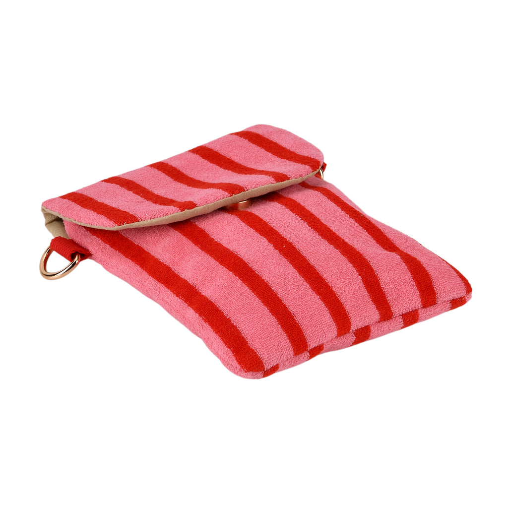 Striped Pattern Phone Sling Bag With Adjustable Shoulder Strap - Pink & Red_8503230_6
