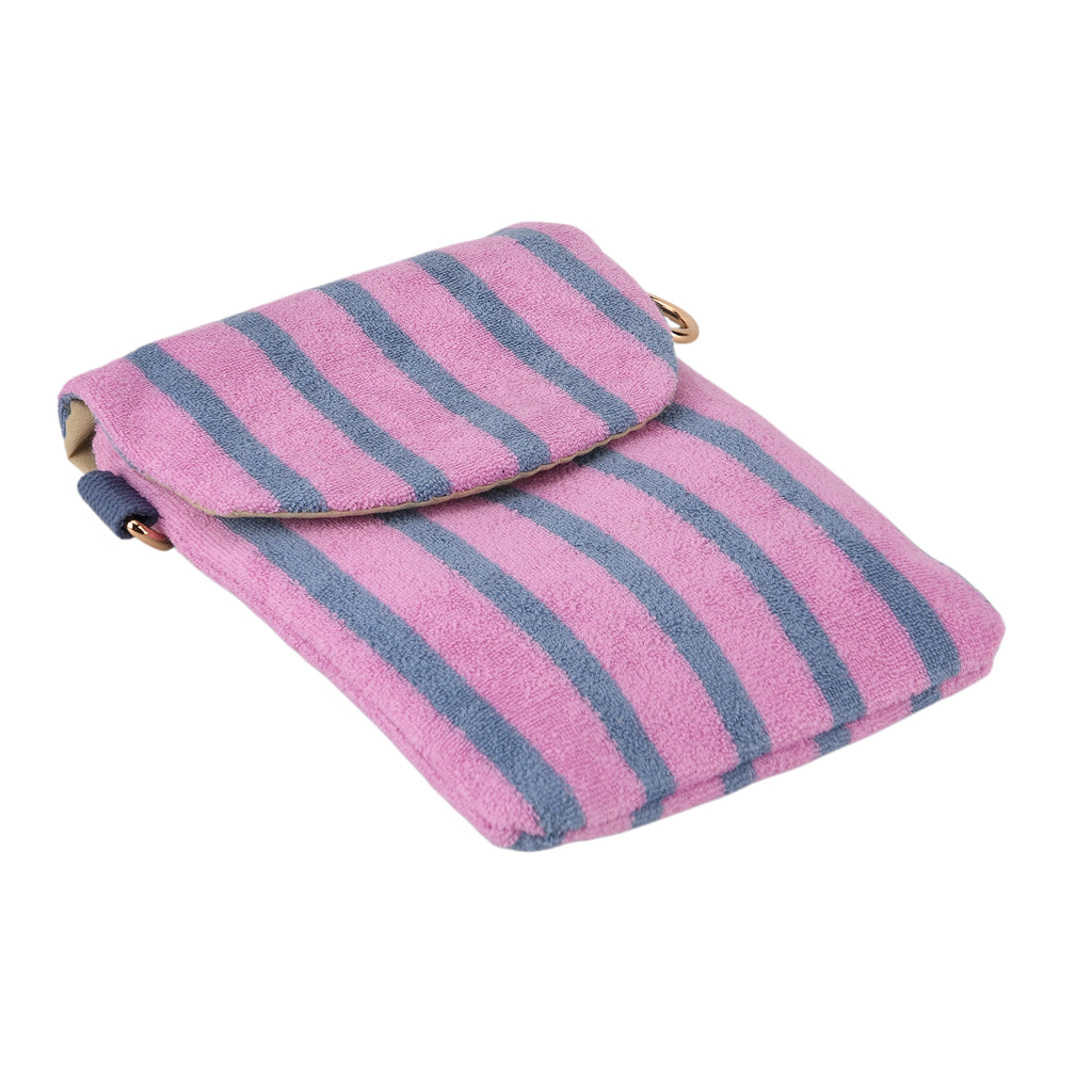 Striped Pattern Phone Sling Bag With Adjustable Shoulder Strap - Purple & Blue_8503235_6