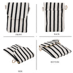 Striped Pattern Phone Sling Bag With Adjustable Shoulder Strap - White & Black_8503237_4