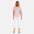 Pure And Natural Elasticated Neck Top (Size S, 8 to 10) - Peach_8503354_1