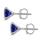 RHAPSODY 950 Platinum AAAA Tanzanite Solitaire Stud Earring with Screw Back 4.00 Cts_8503530_3