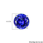 RHAPSODY 950 Platinum AAAA Tanzanite Solitaire Stud Earring with Screw Back 4.00 Cts_8503530_4