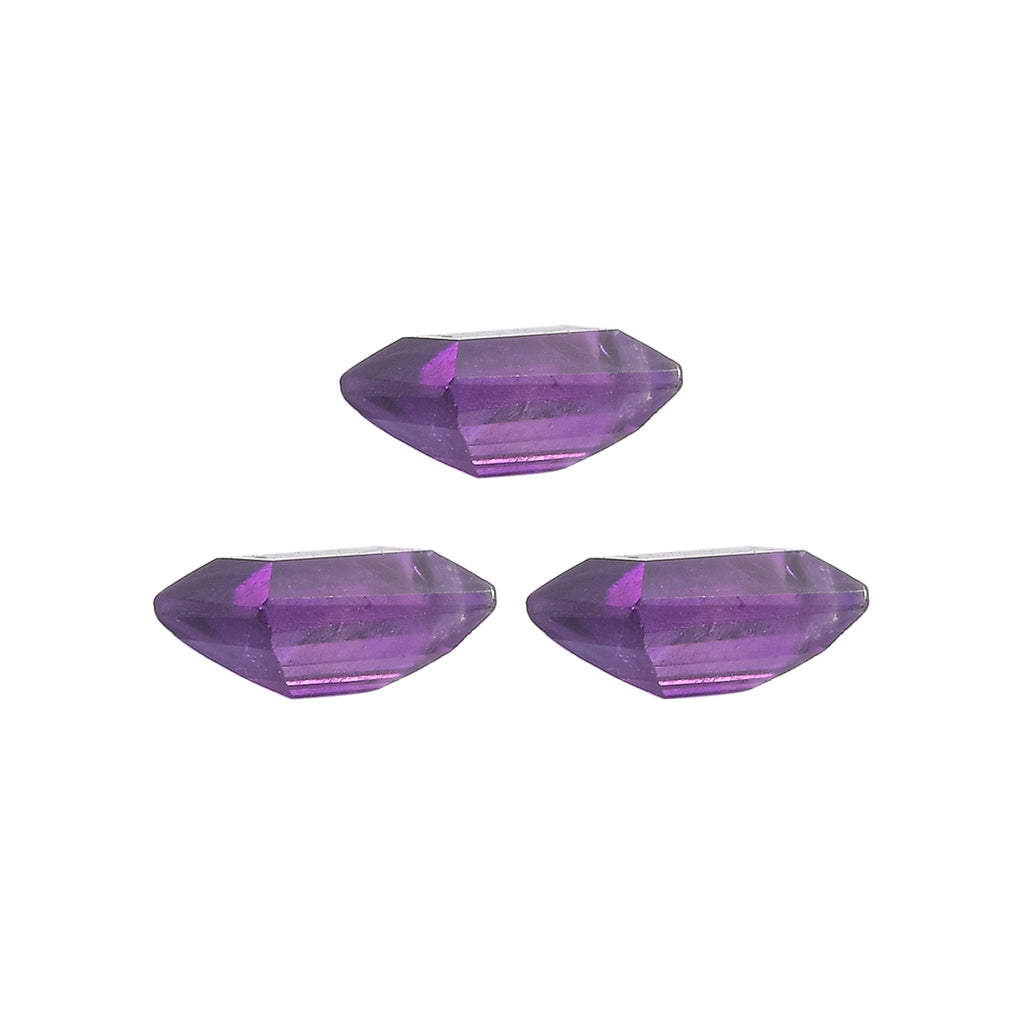 Set Of 3 African Amethyst Baguette 5X3 mm Gemstone, 0.78 Ct_8503636_2