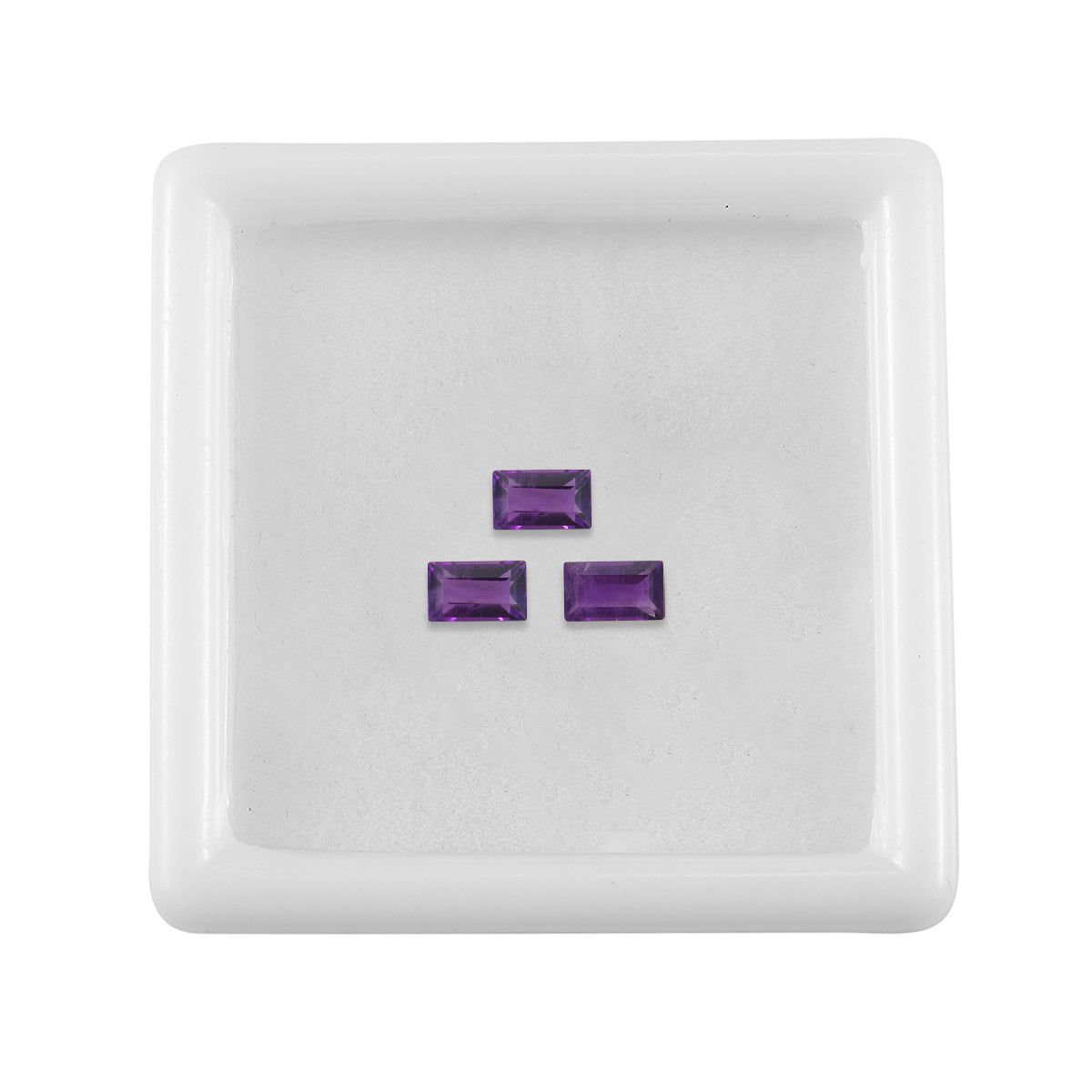Set Of 3 African Amethyst Baguette 5X3 mm Gemstone, 0.78 Ct 8503636 4