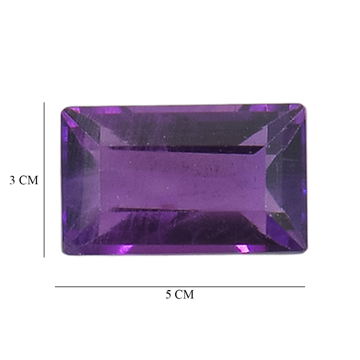 Set Of 3 African Amethyst Baguette 5X3 mm Gemstone, 0.78 Ct 8503636 5