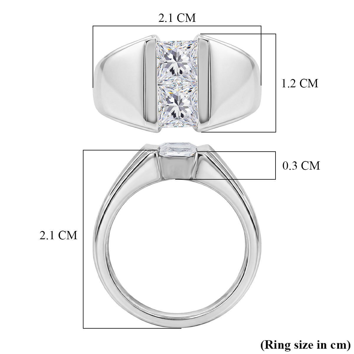 EverTrue - White Cubic Zirconia Band Ring 1.85 Ct. V32515418 6
