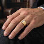 EverTrue - White Cubic Zirconia Band Ring in Yellow Gold Tone 1.84  Ct._8503674_1