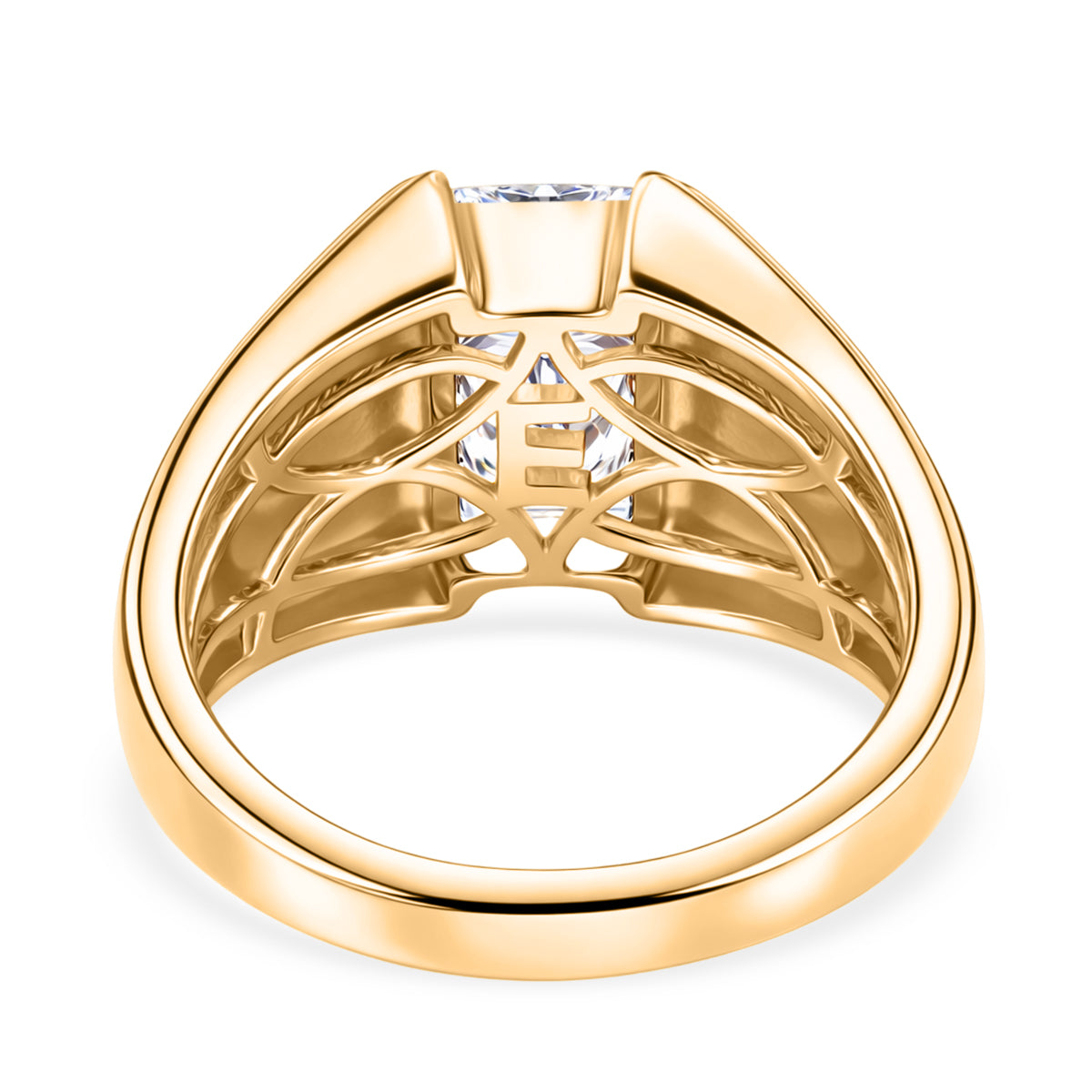 EverTrue - White Cubic Zirconia Band Ring in Yellow Gold Tone 1.84  Ct. V32514755 5