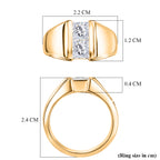 EverTrue - White Cubic Zirconia Band Ring in Yellow Gold Tone 1.84  Ct._8503674_5
