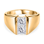 EverTrue - White Cubic Zirconia Band Ring in Yellow Gold Tone 1.84  Ct._8503675