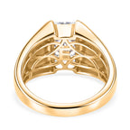 EverTrue - White Cubic Zirconia Band Ring in Yellow Gold Tone 1.84  Ct._8503675_4