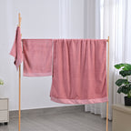 LIVMORE Set of 3 Bamboo Towels - 500GSM -INC:  Face Towel 33x34 CM, Hand Towel 33x73 CM, Bath Sheet 70x140 CM - Pink_8503684_1