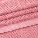 LIVMORE Set of 3 Bamboo Towels - 500GSM -INC:  Face Towel 33x34 CM, Hand Towel 33x73 CM, Bath Sheet 70x140 CM - Pink_8503684_2