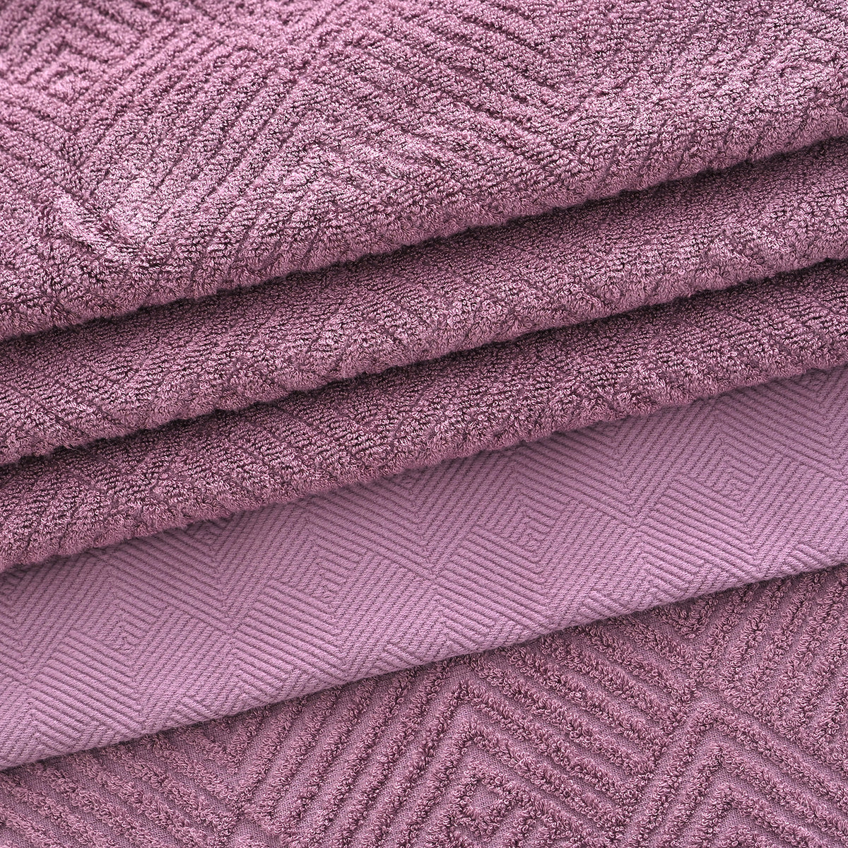 LIVMORE Set of 3 Bamboo Towels -  500GSM -INC:  Face Towel 33x34 CM, Hand Towel 33x73 CM, Bath Sheet 70x140 CM - Purple V32575729 3