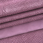 LIVMORE Set of 3 Bamboo Towels -  500GSM -INC:  Face Towel 33x34 CM, Hand Towel 33x73 CM, Bath Sheet 70x140 CM - Purple_8503685_2