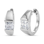 EverTrue - White Cubic Zirconia Full Hoop Earring in Yellow Gold Tone 3.50 Ct._8503734