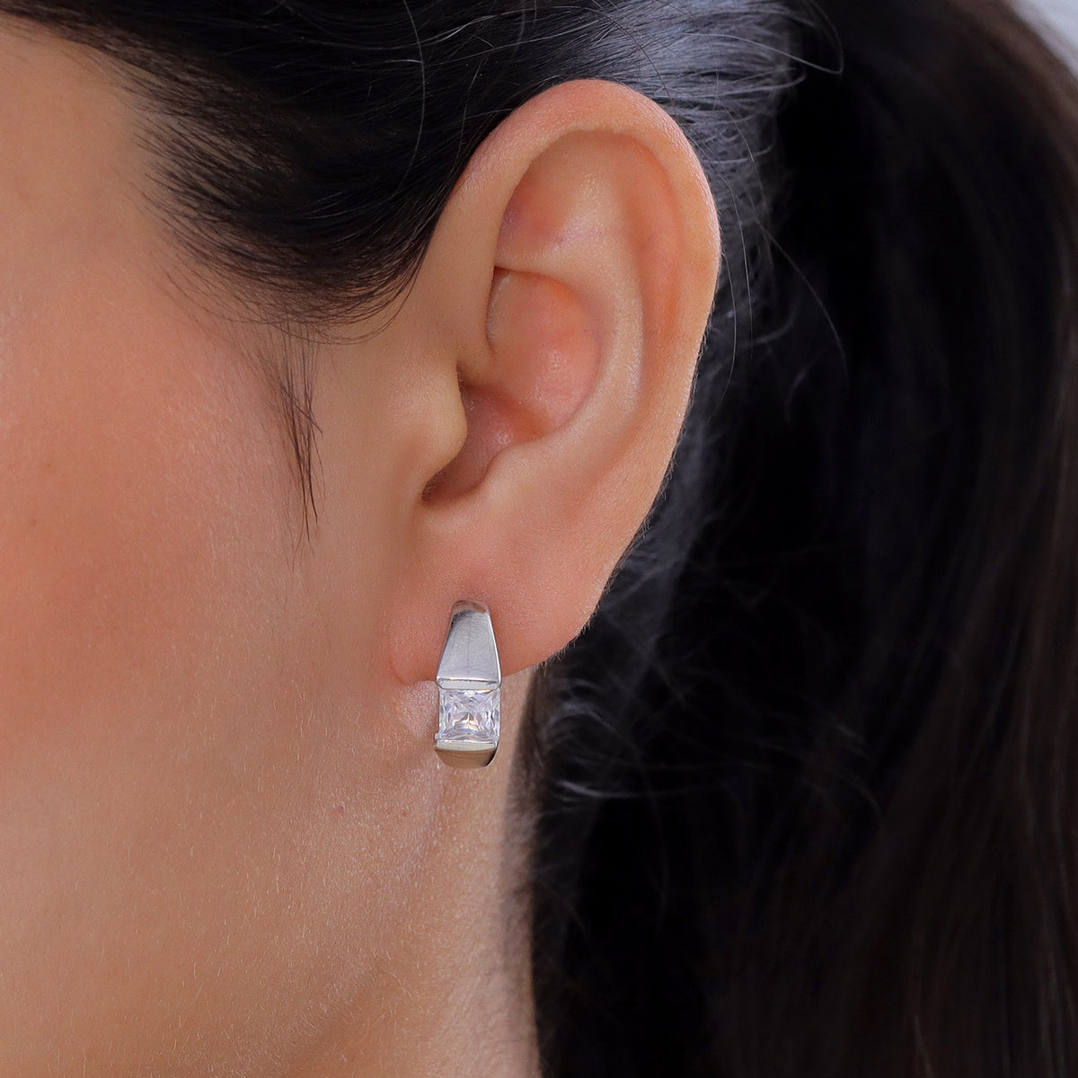 EverTrue - White Cubic Zirconia Full Hoop Earring 3.47 Ct. V32515912 2