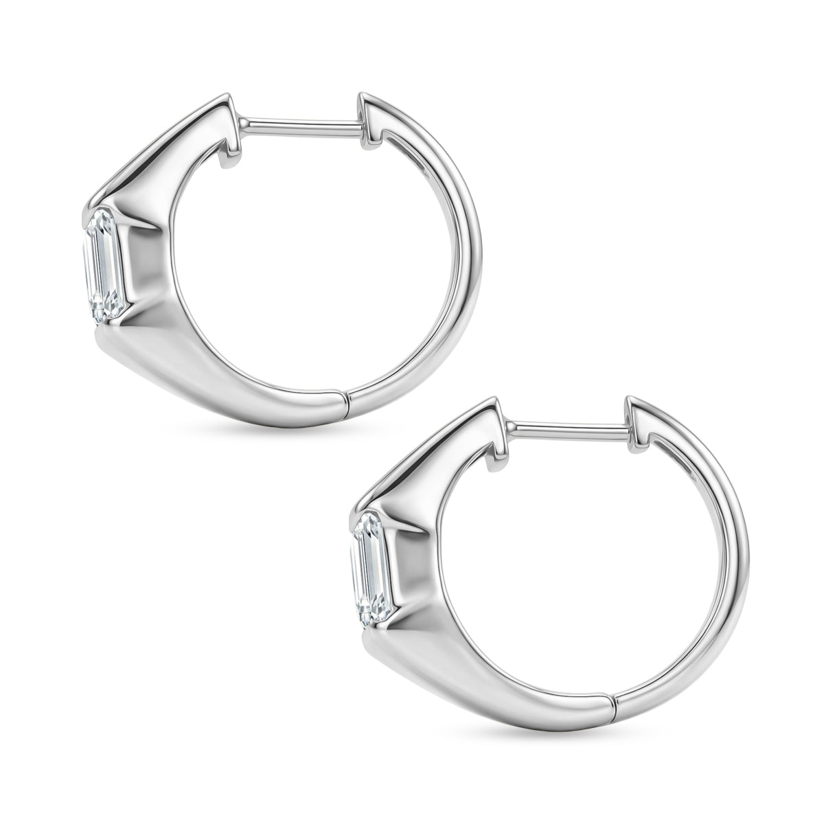 EverTrue - White Cubic Zirconia Full Hoop Earring 3.47 Ct. V32515912 4