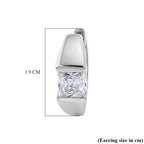 EverTrue - White Cubic Zirconia Full Hoop Earring in Yellow Gold Tone 3.50 Ct._8503734_4
