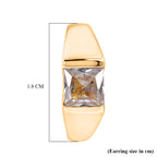 EverTrue - White Cubic Zirconia Full Hoop Earring in Yellow Gold Tone 3.50 Ct._8503735_4